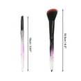 thumbnail image 2 of Unique Bargains 5 Pcs Crystal Makeup Brush Set for Bathroom Black Red Plastic Handle Nylon Hair, 2 of 5