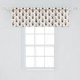 thumbnail image 2 of Ambesonne Guitar Window Valance, Grunge Bass Guitars with Skulls Among Blooming Abstract Flowers, Curtain Valance for Kitchen Bedroom Decor with Rod Pocket, 54" X 18", Peach Teal Dark Brown, 2 of 3