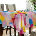 thumbnail image 5 of Yayeee Tablecloths 60" x 108" Rectangle Wrinkle Resistant Party Table Cover, Purple Colorful Circles, 5 of 8