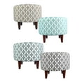 thumbnail image 2 of MJL Furniture Designs MJL Furniture Sophia Round Fulton Upholstered Ottoman Aqua, 2 of 5