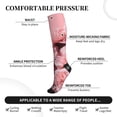 thumbnail image 3 of Lsque Delicate Pink Carnations Pattern Sport Compression Socks for Men & Women 15-20 mmHg Knee High Nurse Pregnant Running Medical and Travel Athletic, 3 of 6