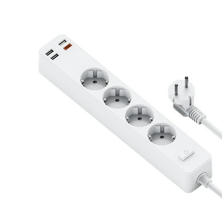 Multiprise 4 prises avec interrupteur (Blanc) - Multiprise