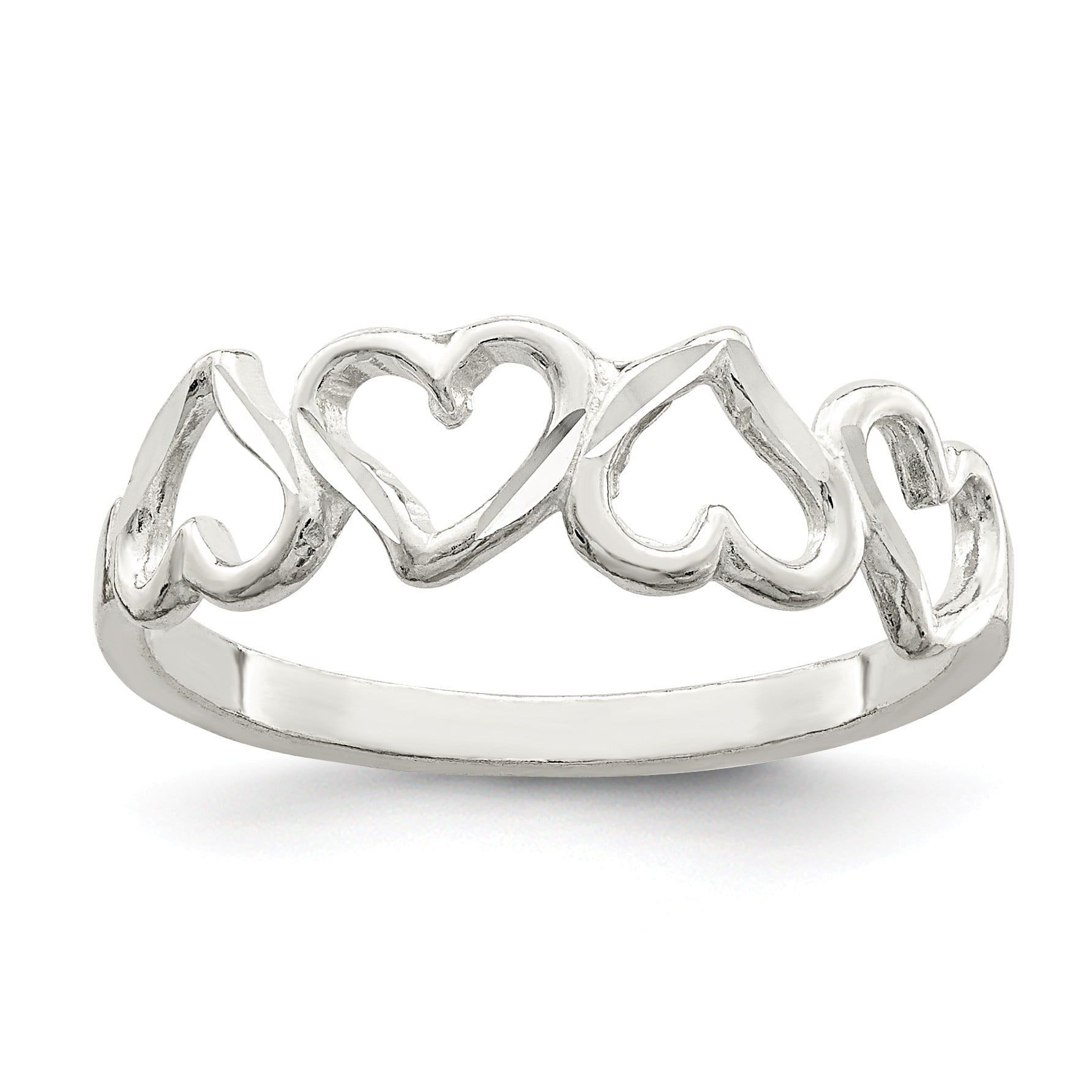 Size 6 Bonyak Jewelry Sterling Silver Heart Ring