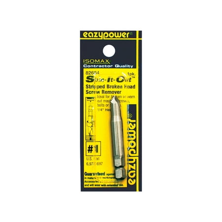 

Eazypower Spin It Out Stripped Broken Head Screw Remover #1 1pk