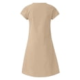 thumbnail image 5 of Tshirt Dress Women Summer Plus Size Short Sleeve V Neck Lightweight Casual Mini Dresses T Shirt Dresses for Women, 5 of 8