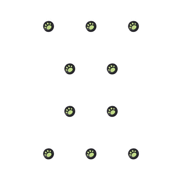 Tholdsy Stick Caps Forma de pata de gato cóncava Reemplazo perfecto Thumbstick Cover Controller Accesorios para doméstico verde sobre negro verde sobre negro 10piezas