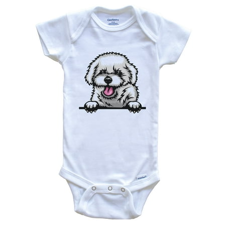 

Bichon Frise Dog Breed Cute One Piece Baby Bodysuit 6-9 months white