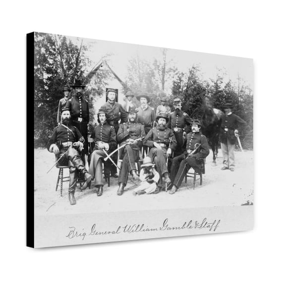 Canvas Print: Brig. General William Gamble & Staff, circa 1861