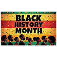 thumbnail image 3 of Black History Month Celebration Banner Event Party Backdrop with Colorful Fireworks Decorations and Raised Hands for Cultural Awareness Display Photography, 3 of 8