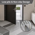 thumbnail image 2 of Pentantan 9'x12' Area Rugs for Living Room, Machine Washable Modern Stripe Neutral Rug, Non Slip Low Pile Waterproof Indoor Carpet for Bedroom Dining Room Office, Easy to Clean, Gray, 2 of 7