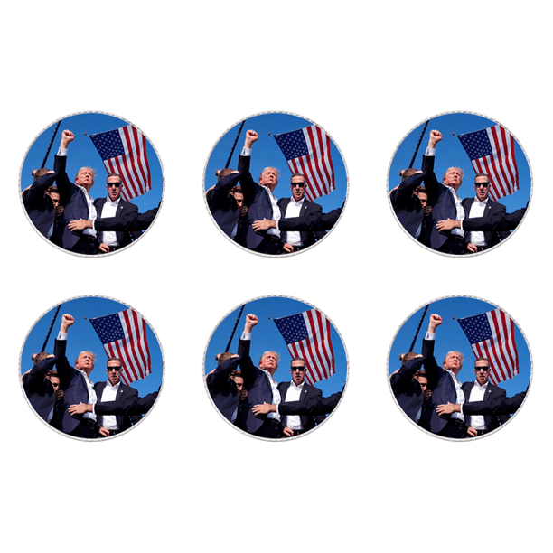 Broche 2024 Trump Lapel Pins Mochila Insignia Foto Vidrio Recuerdo (Estilo A)