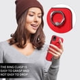thumbnail image 5 of Classic Wallet Case Compatible with iPhone XR for Men Women, with 360° Rotation Finger Ring Kickstand PU Leather Shockproof Phone Cover with Card Slot for iPhone XR, Red, 5 of 10