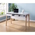 thumbnail image 1 of Bureau de Style Contemporain avec Étagère de Rangement Ouverte, Blanc et Brun, 1 of 1
