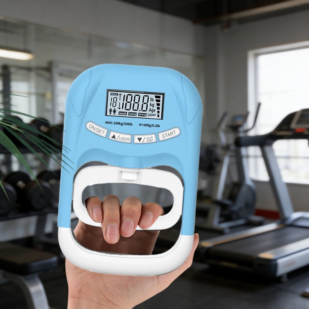 Ksruee Grip Strength Tester Battery Powered Digital Display 180kg Hand Gripper Strengthener Exercise Equipment for Body Recovery Sports Exercise Office Home Gym Travel Women
