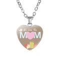 thumbnail image 4 of Collar para mamá con colgante de corazón regalos para el Día de la madre collar sencillo para mujer Plata, 4 of 8