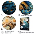 thumbnail image 3 of Designart "Enchanted Blooms With Fantasy Peacock III" Animals Peacock Floater Framed Canvas Art Print, 3 of 5