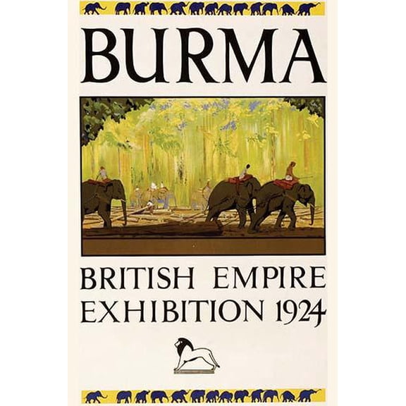 British Empire Exhibition - Burma-Fine art canvas print (20" x 30")
