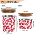 thumbnail image 3 of Red Rose Flower Petals Airtight Coffee Bean Canister 17oz Food Storage Containers with Lids For Gournd, Tea, Sugar, Flour, Rice, Cereal, Candy Cookie Jar, 3 of 8