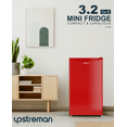 thumbnail image 6 of Upstreman Mini Fridge with Freezer, 3.2 Cu.Ft Small Refrigerator Single Door Compact Refrigerator for Dorm Office, Adjustable Thermostat, Low Noise, BR321 Red, 6 of 11