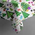 thumbnail image 5 of Multicolor Christmas Tree Pattern Square Tablecloth,Waterproof Square Table Cover,Wipeable Spillproof Washable Table Cover for Home Kitchen Party Decor 42"X42"(107x107cm), 5 of 6
