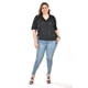 thumbnail image 5 of Blusa de lino con pedrería Roman Fashion /Tallas Extras, 5110 (Negro) negro 36, 5 of 8