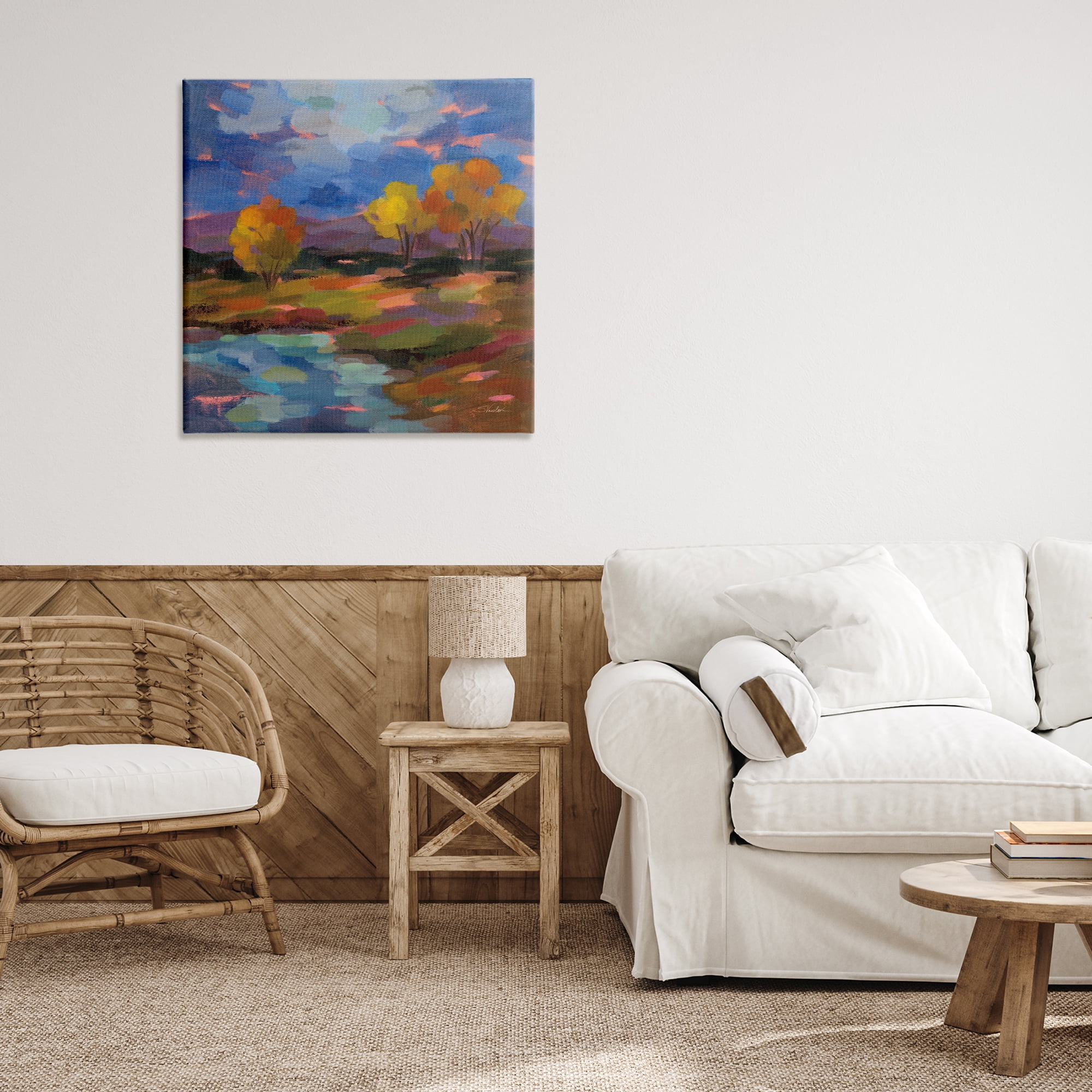 Stupell Industries October Glow Lakeside Reflection Canvas Wall Art, design by Silvia Vassileva