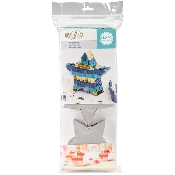 Diy Party Mini Pinata 3/pkg-star 5"x5"