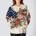 thumbnail image 3 of Womens July 4th Scrub Jackets America 250 Anniversary Short Sleeved Nursing Tops Trendy Independence Day Tops, 3 of 5