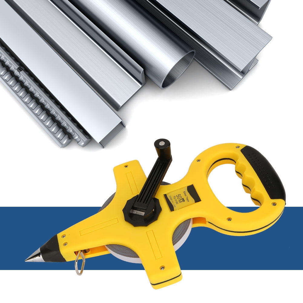 Tebru 50m Tu 5150 Open Reel Portable Stainless Steel Tape Measure Measuring Tape Tool Walmart Com Walmart Com