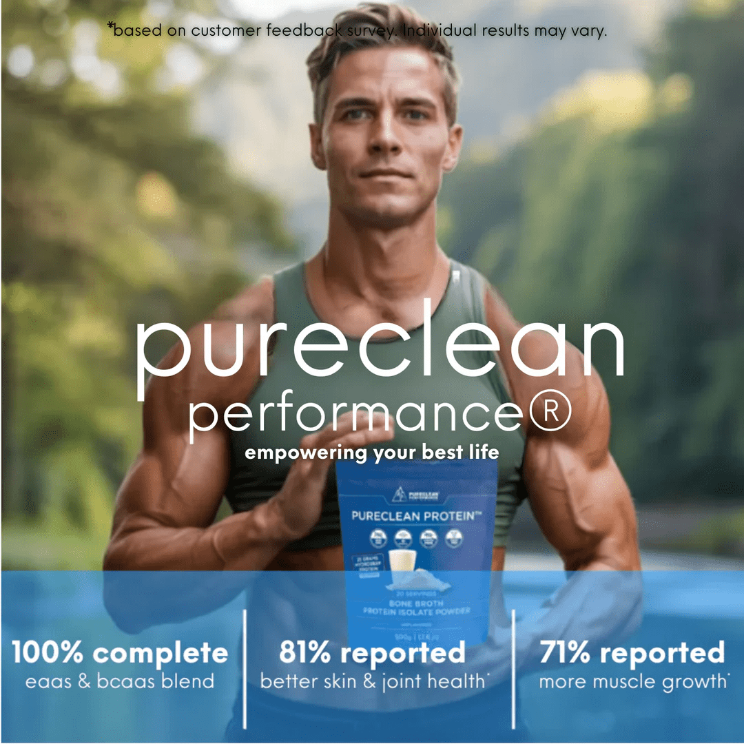 Bone Broth Protein Powder With Collagen & Amino Acids, Unflavored, PureClean Performance