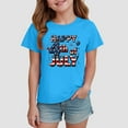 thumbnail image 2 of Zanarzt Toddler Shirts Girls 4th of July Shirts Toddler Boys Girls American Flag USA T Shirt Kids Patriotic Tee Tops Blue,3-4 Years, 2 of 4