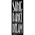 thumbnail image 3 of Villa, Mlli 9x18 Black Modern Framed Museum Art Print Titled - Sing Dance Dream Bw, 3 of 5