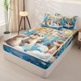 thumbnail image 2 of Erosebridal Cartoon Cute Capybara Zipper Queen Comforter Set with Fitted Sheet and 2 Pillowcases,Watercolor Wildlife Zipper Bedding Set For Boys,Polkadot Reversible,4pcs, 2 of 7