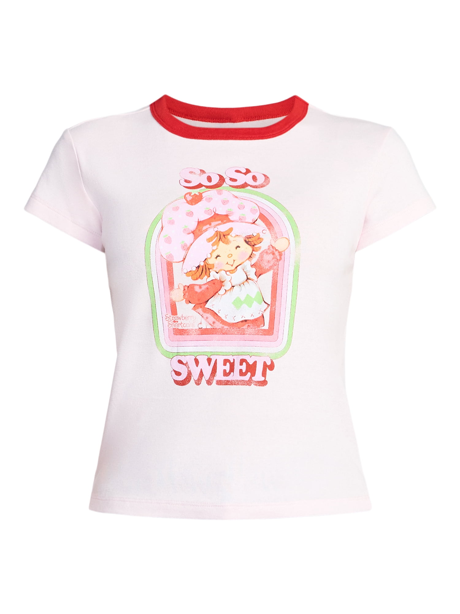 Strawberry Shortcake Women's So So Sweet Graphic Ringer Tee, Sizes XXS-XXL