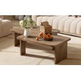 thumbnail image 5 of Lisonu Modern Modular Coffee Table Set, 2-Piece Splicing L-Shaped Design, Configurable Rectangle Center Table for Living Room, Minimalist MDF with Natural Wood Grain Finish, 5 of 18