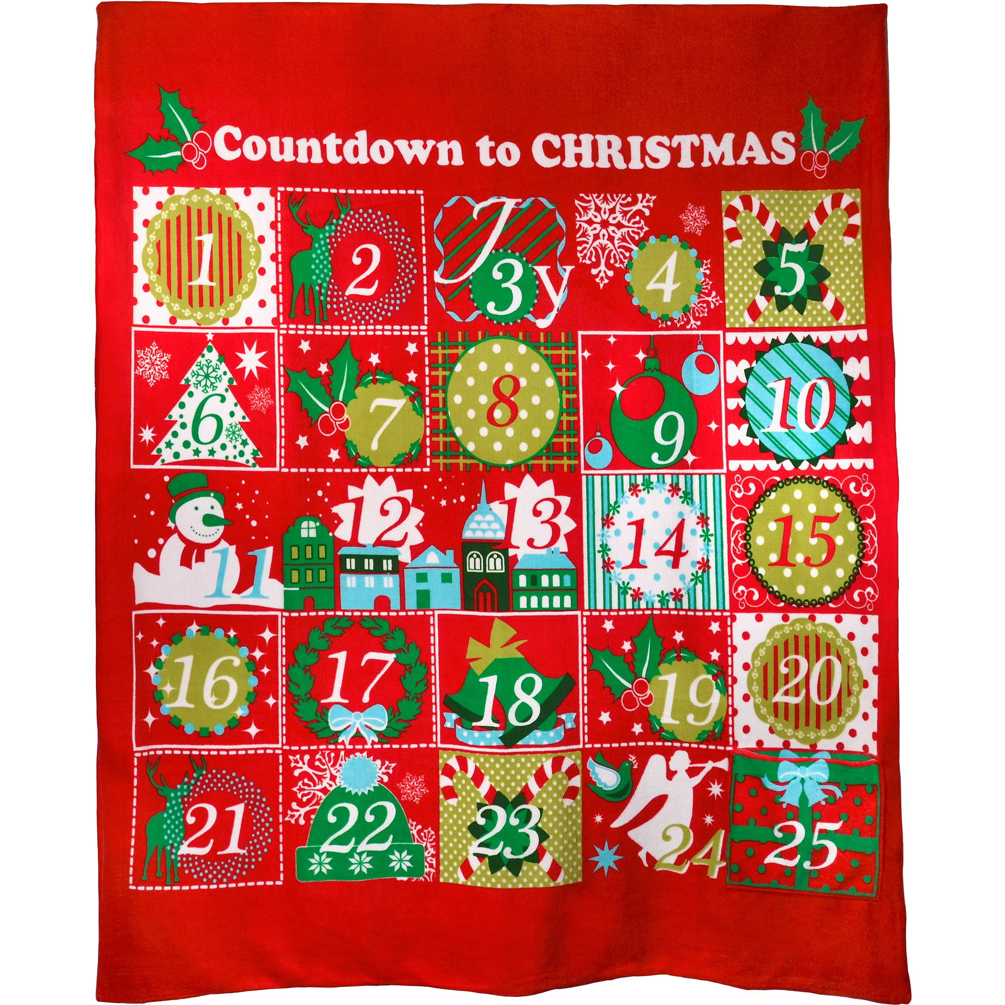 Christmas Advent Calendar Throw