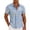 Light Blue, variant on Men Printed Button Down Short Sleeve Summer Beach Casual Shirt, M, Grey
