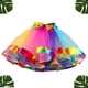 thumbnail image 5 of Falda de tul arcoíris, falda tutú, falda de rendimiento, vestido con degradado de color para mujeres y niñas (talla L), 5 of 5