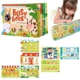 thumbnail image 1 of Busy Book for Child, Montessori Educational, Preschool Activities, Kindergarten Learning Book with Sticker Activities, Reuseable and Mess Free, Travel Toy (A), 1 of 9