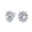 Clear, variant on Womens Classic Vintage Crown 1.5 CT CZ Stud Earrings with Green Simulated Emerald