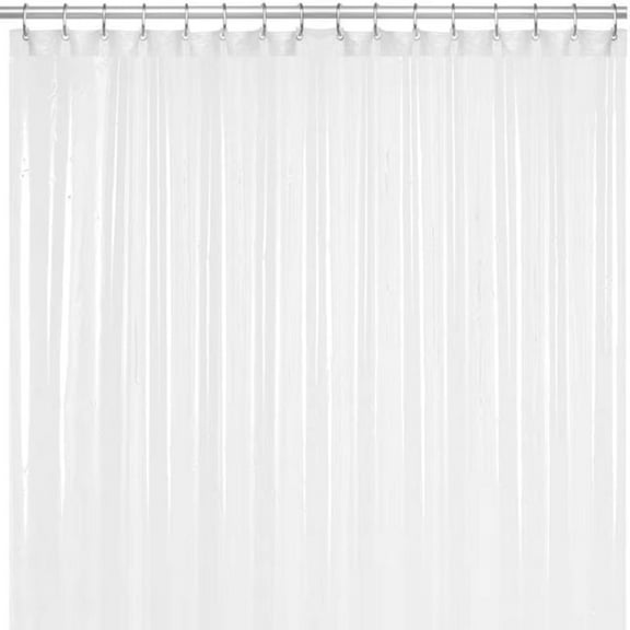 Liba PEVA Heavyweight Shower Curtain Liner, Non-Toxic Fabric, Waterproof, 72" W x 72" H, Frosted