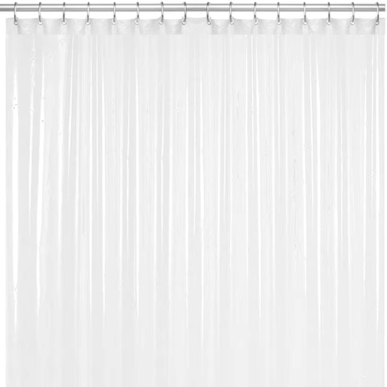 Liba PEVA Heavyweight Shower Curtain Liner Non-Toxic Fabric Waterproof 72 W x 72 H Frosted