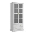 thumbnail image 3 of MONSLIPA 70"H Bookcase with Drawers, Display Storage Cabinte with Glass Door for Living Room, 3 of 7