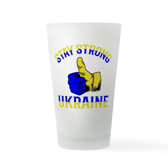 CafePress - Stay Strong Ukraine Support Ukraine - Pint Glass, Drinking Glass, 16 oz. CafePress
