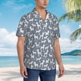 thumbnail image 3 of Fuzoiu Poodle Dog Print Hawaiian Shirt for Men, Summer Beach Casual Short Sleeve Button Down Shirts, Men’s Beach Summer Shirts with Pocket,XX-Large, 3 of 7