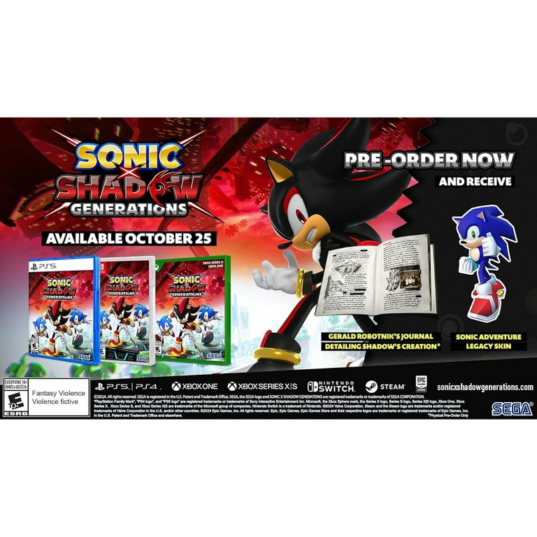 Free Shipping! SEGA Sonic Shadow Generations PS5 Action Platformer