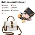 thumbnail image 4 of GASTROPOD Women‘S Leather Satchel Purse Handbag White, 4 of 7