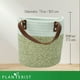 thumbnail image 5 of Planterist Cesta Organizadora Chica Tejida – Algodón Lavable, Plegable y Portable – Multiusos 19.5x17.5 cm con Agarradera de Piel para Almacenaje, Decoración y Ropa Sucia (Tulum), 5 of 9