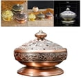 thumbnail image 3 of Quemador de incienso de metal budista con forma de cono de loto tibetano, con efecto cascada y reflujo, ideal para aromaterapia espiritual en templos y salas de yoga. Cobre, 3 of 8