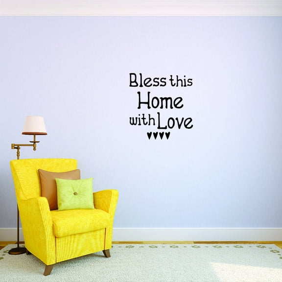 Wall Design Pieces Bless This Home With Love Design 16x16"
